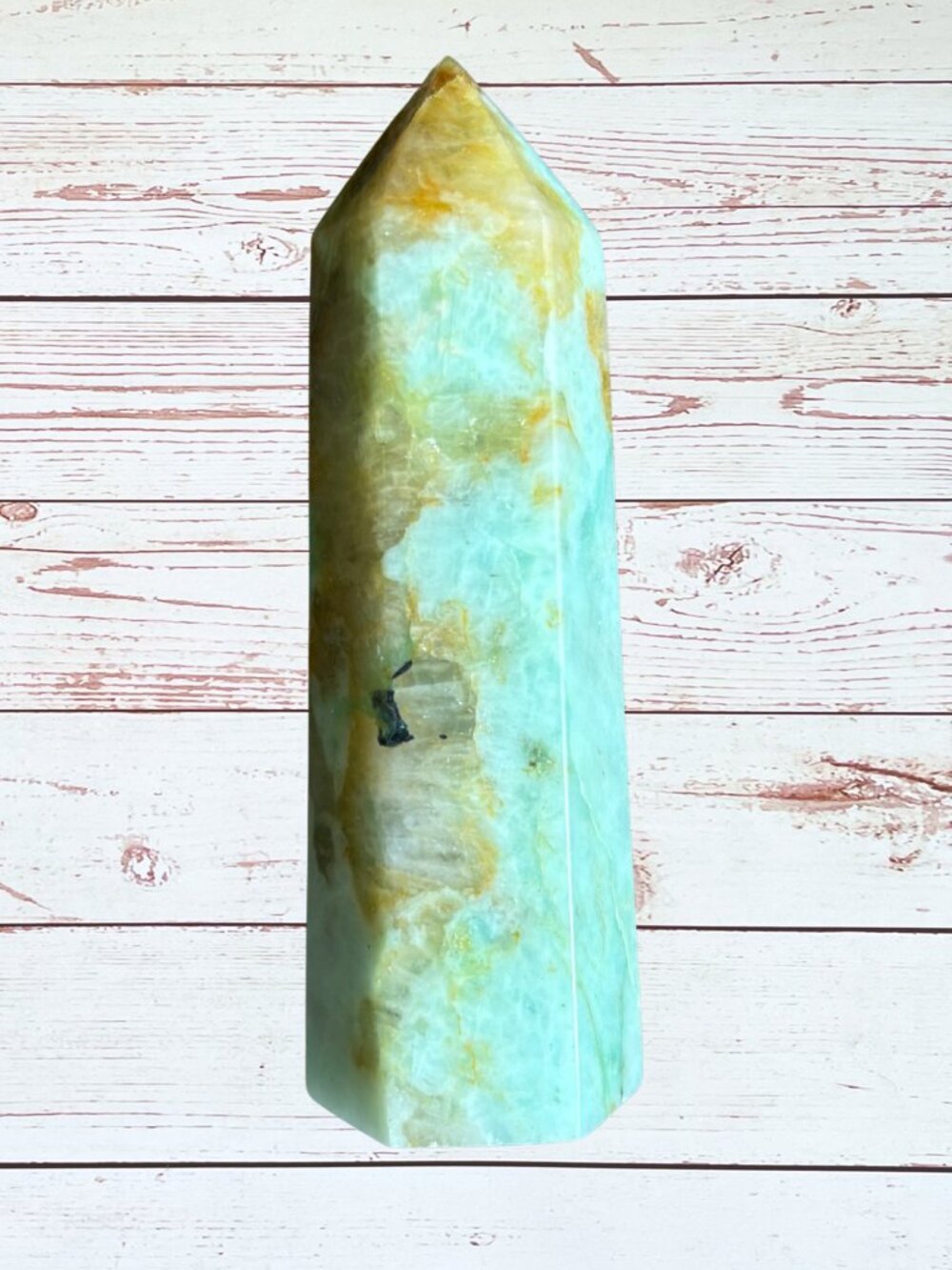 Green Jade Crystal Tower Point | Polished Healing Crystal Obelisk & Witchy Decor